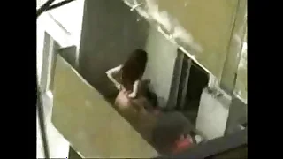 Clamp enjoying sex on Terrace recorded with hidden cam